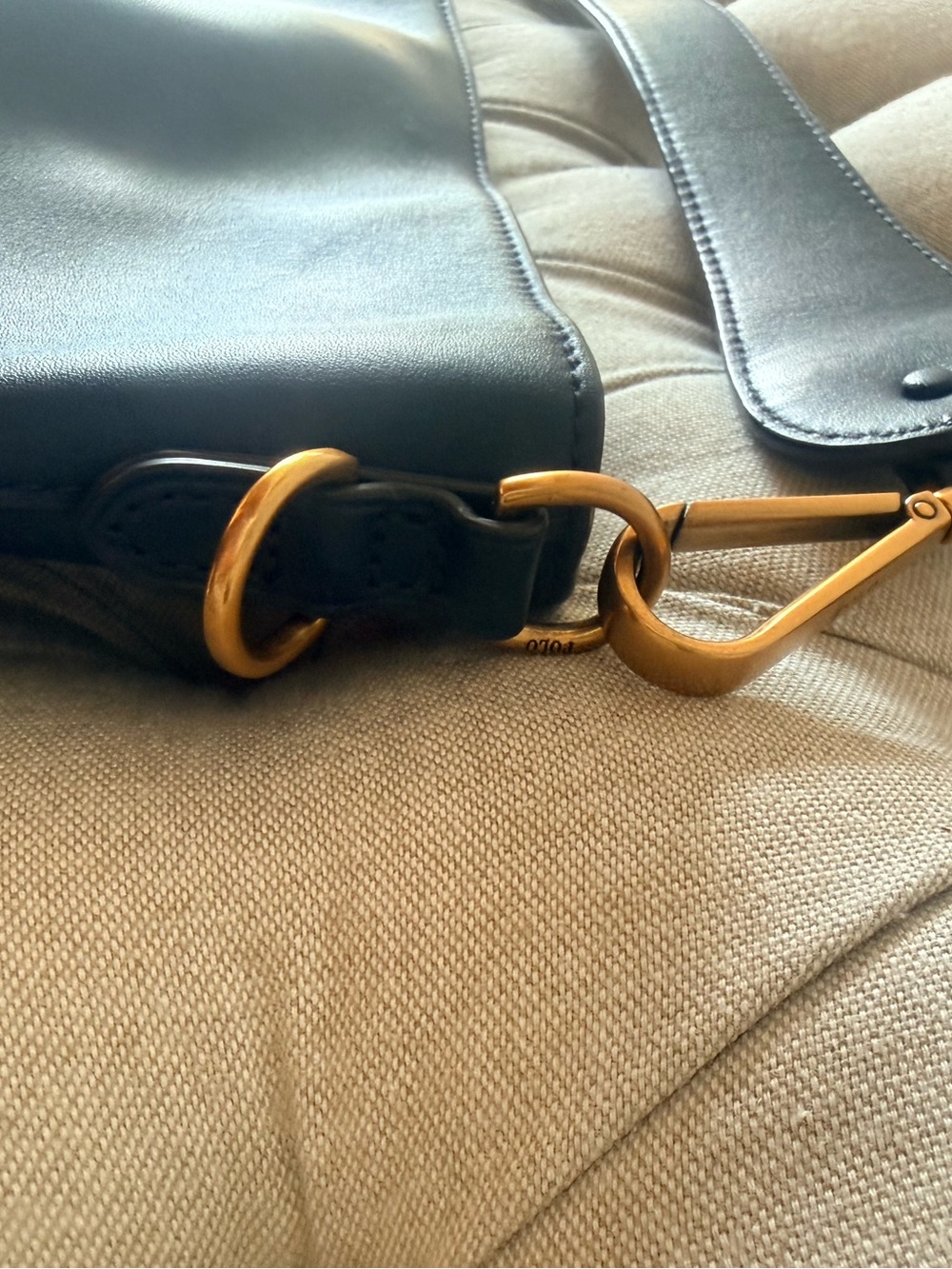 Polo Ralph Lauren Navy Leather Hobo S Bag - EXCELLENT - Picture 14 of 14
